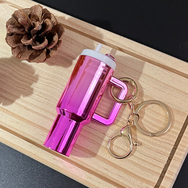 Wholesale gradient color high-end trendy fashion Mini Tumbler Cup Keychains